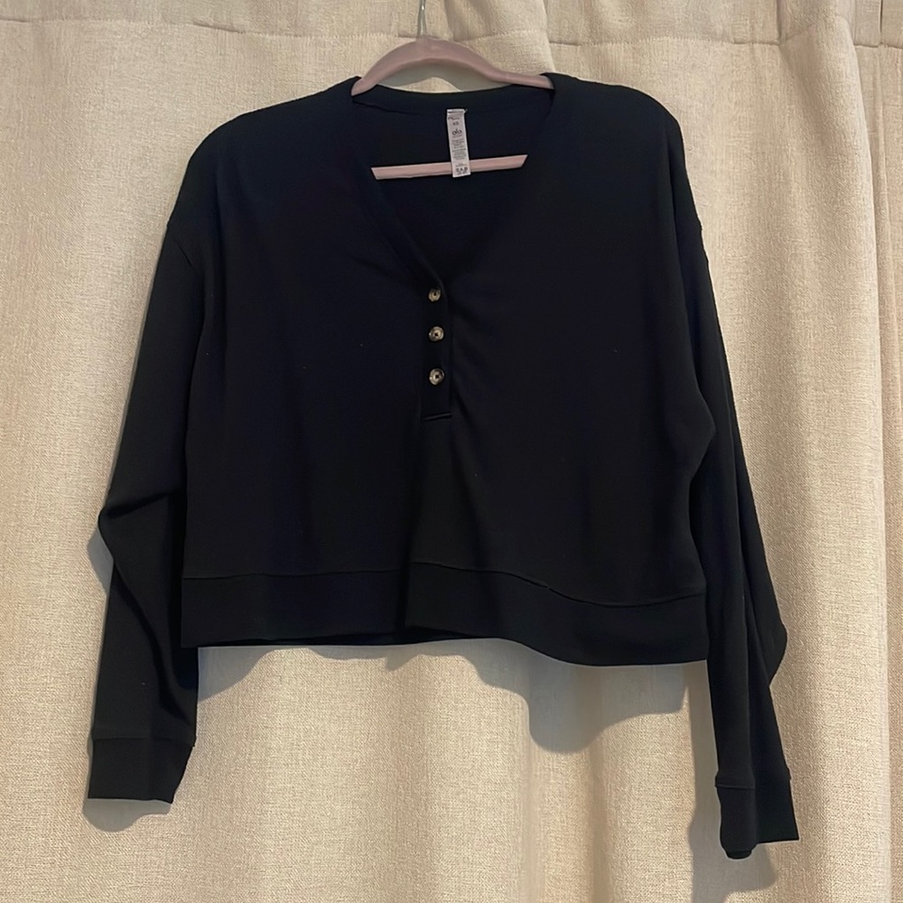 Alo cropped cardigan top